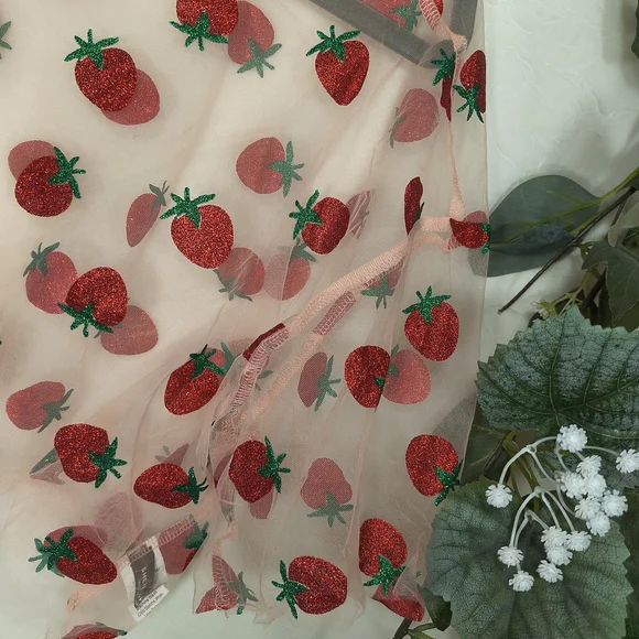 Strawberry Embroidered Sheer Top - Picture 5 of 6